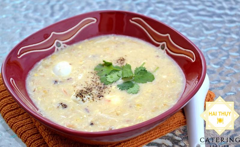 Soup tôm cua trứng cút lộn