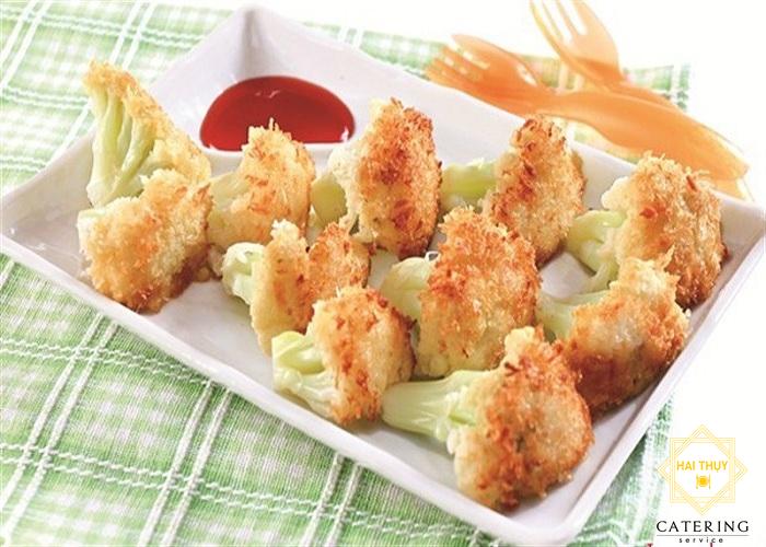 Khai Vị 3 Món  – Gỏi Củ Hủ Dừa  – Bông Cải Lăn Bột – Chả Giò Quá Ngon