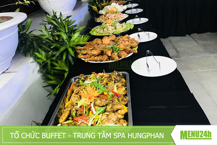 Một số món ăn có trong buổi tiệc buffet tại Spa HungPhan